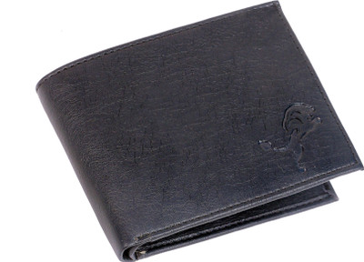 IBEX Men Black Artificial Leather Wallet(8 Card Slots)
