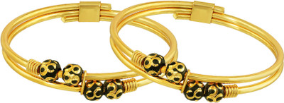 DULCI Brass Gold-plated Kada(Pack of 2)