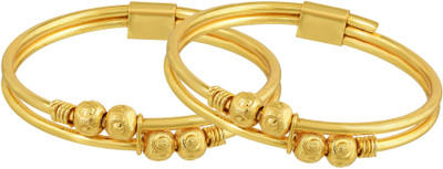 morir Brass Gold-plated Bangle Set(Pack of 2)
