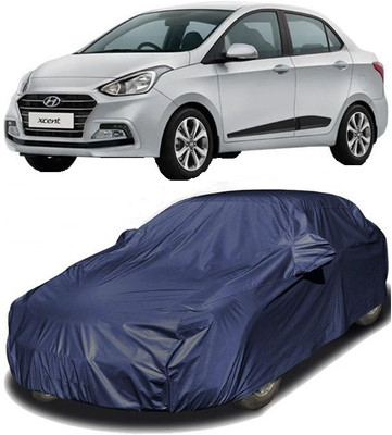 SA GROUP Car Cover For Hyundai Xcent (With Mirror Pockets)(Blue)