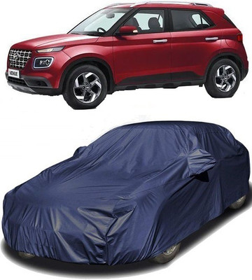 SA GROUP Car Cover For Hyundai Venue (With Mirror Pockets)(Blue)