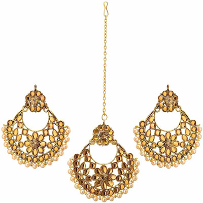 Rockjon Metal Gold-plated Gold Jewellery Set(Pack of 1)