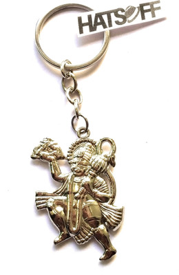 Hats Off Hanuman silver Key chain | Pavanputra keychain Key Chain