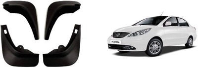 Autofetch Front Mud Guard, Rear Mud Guard For Tata Manza NA(Black)