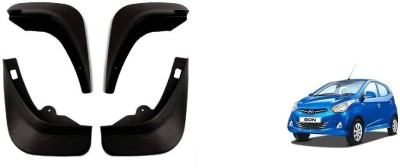 Autofetch Front Mud Guard, Rear Mud Guard For Hyundai Eon NA(Black)