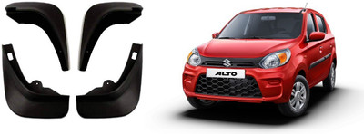 Autofetch Front Mud Guard, Rear Mud Guard For Maruti Alto NA(Black)