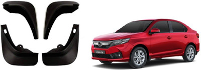 Autofetch Front Mud Guard, Rear Mud Guard For Honda Amaze NA(Black)