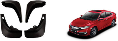 Autofetch Front Mud Guard, Rear Mud Guard For Honda Civic NA(Black)