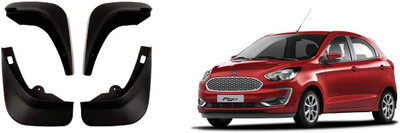 Autofetch Front Mud Guard, Rear Mud Guard For Ford Figo NA(Black)