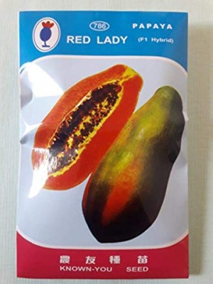 Green India Seeds red lady 786 papaya f1 hybrid seeds 10 g Seed(650 per packet)