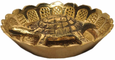 VibeX ®Turtle Back for Removing Directional Defects of vastu Decorative Showpiece  -  1 cm(Brass, Gold)