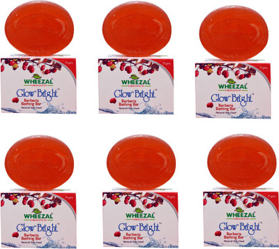 WHEEZAL GLOW BRIGHT BERBERIS BATHING BAR(PACK OF 6)(6 x 75 g)