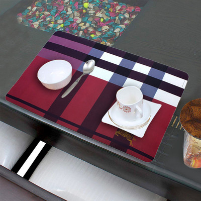 CASA FURNISHING Rectangular Pack of 6 Table Placemat(Multicolor, PVC)