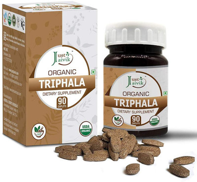 Just Jaivik Organic Triphala Tablets - 750 mg | A Dietary Supplements(90 Tablets)
