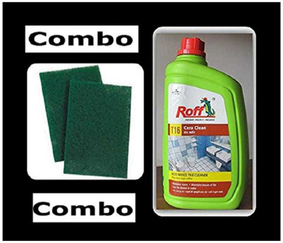 Pidilite ROFF tile cleaner (1000 ml) with 2 scotch brite regular(1000 ml)