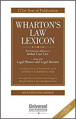Law Lexicon (With Exhaustive Reference to Indian Case Law) (171th Year of Publication) with CD(English, Hardcover, Wharton's)