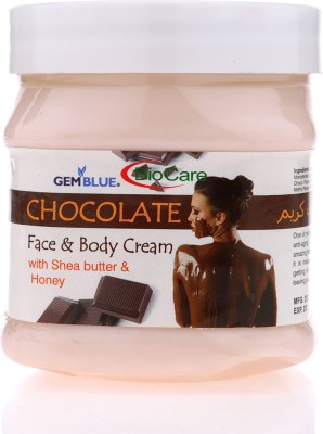 GemblueBiocare Chocolate Body and Face Cream with Shea Butter and Honey Extract(500 ml)