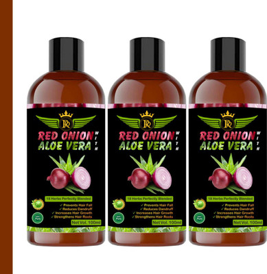 ROYAL DELIGHT Red Onion With Aloe Vera with 18 Herbs Perfectly Blended Hair Oil(300 ml)