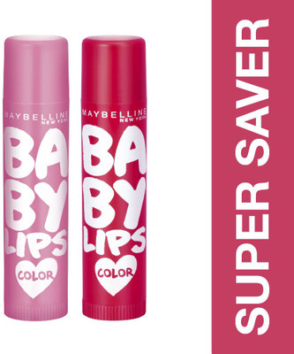 Maybelline Baby Lips Pink Lolita and Berry Crush(Pack of: 2, 8 g)
