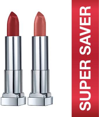 MAYBELLINE NEW YORK Color Sensational Creamy Matte Lipstick  (691 Rich Ruby, 657 Nude Nuance, 7.8 g)