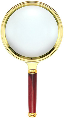 Djuize Handheld Magnifier Magnifying Glass 80MM Magnifier Glass(Brown)