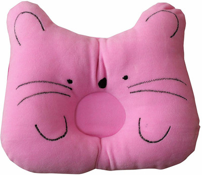 ADRIEL BRINGING JOY Foam Solid Baby Pillow Pack of 1(pink 2)