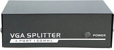 PAC  TV-out Cable 1 in-4 out 4 port vga splitter(Black, For TV)