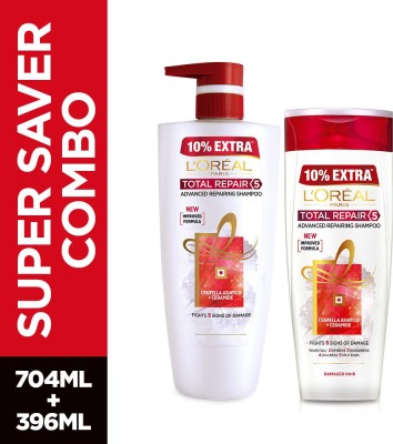 L'Oreal Paris Total Repair 5 Shampoo Plus Combo Pack Women (1100 ml)