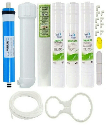 pireti-aqua RO 1 Year Service Kit with Membrane 75GPD + Inline Filter Set for Domestic RO Water Purifier Solid Filter Cartridge(0.001, Pack of 9) pireti-aqua RO 1 Year Service Kit with Membrane 75GPD + Inline Filter Set for Domestic RO Water Purifier Solid Filter Cartridge(0.001, Pack of 9)