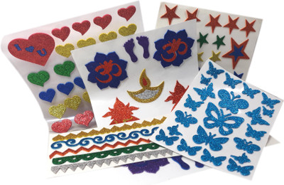 MAJESTIC BASKET Crafts Glitter Foam Multi Shaped Stickers