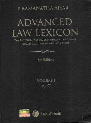Advanced Law Lexicon–The Encyclopaedic Law Dictionary with Legal Maxims, Latin Terms, Words & Phrases(English, Hardcover, P Ramanatha Aiyar)