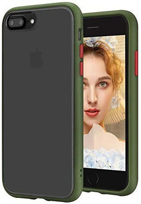 MOBILOVE Back Cover for Apple iPhone 6 Plus, 7 Plus, 8 Plus | Translucent Slim Full Body Protective Matte Case(Green, Shock Proof, Pack of: 1)