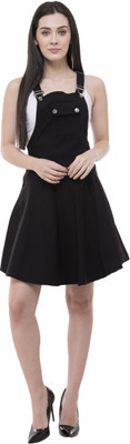 AAKRITHI Women Black Dungaree