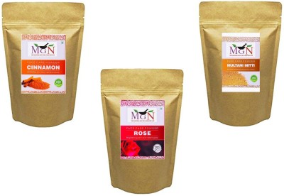 MG Naturals CINNAMON , MULTANI MITTI , ROSE POWDER(300 g)