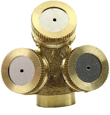 Redoak 1156GAR-3 Hole Adjustable Brass Spray Misting Nozzle Gardening Sprinklers Female/ Internal Thread With Nozzle/Adapter 0 L Hose-end Sprayer(Pack of 1)