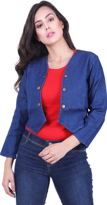 YASMIN CREATIONS Full Sleeve Solid Women Denim Jacket