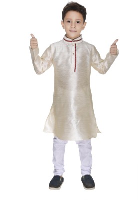 new gen Boys Festive & Party Kurta and Pyjama Set(White Pack of 1)