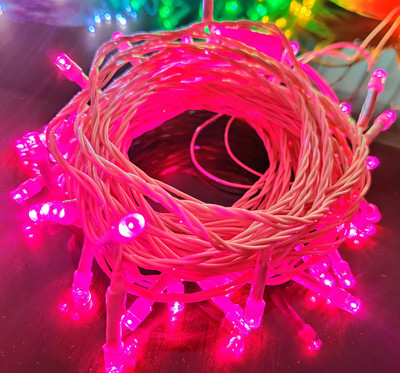 Ascension 42 LEDs 13 m Pink Steady String Rice Lights(Pack of 2)