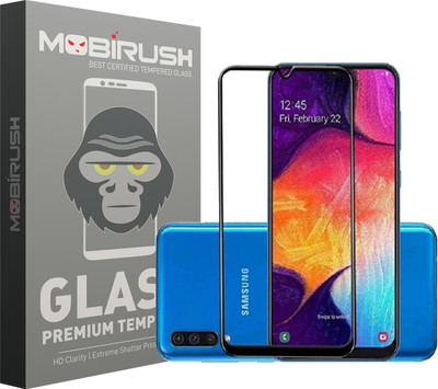 MOBIRUSH Edge To Edge Tempered Glass for Samsung Galaxy A70s(Pack of 1)