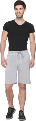 Humbert Self Design Men Silver Sports Shorts