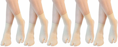 FRANKOPOLIS Girls Solid Mid-Calf/Crew(Pack of 5)