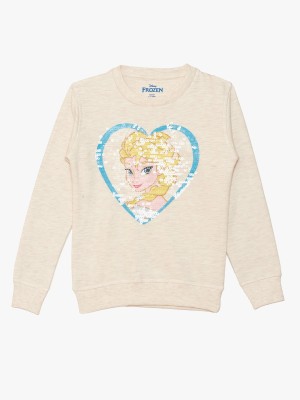 Frozen By Kidsville Full Sleeve Graphic Print Girls Sweatshirt