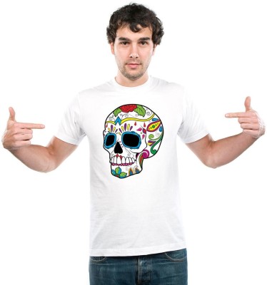 UDNAG Graphic Print Men Round Neck White T-Shirt