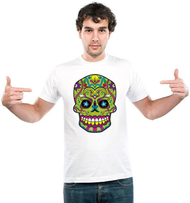 UDNAG Graphic Print Men Round Neck White T-Shirt