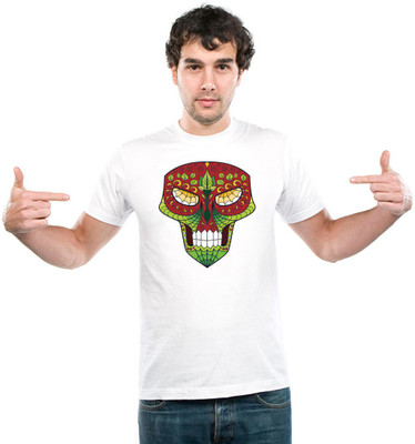 UDNAG Graphic Print Couple Round Neck White T-Shirt