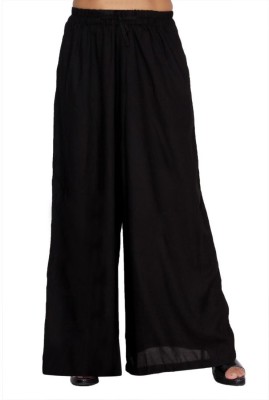 ruhfab Relaxed Women Black Trousers