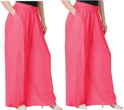 ruhfab Regular Fit Women Pink Trousers