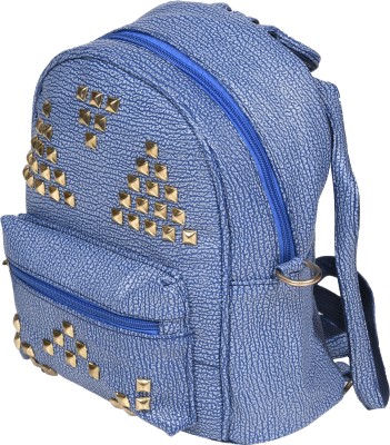 TIED RIBBONS Faux Leather Trendy Backpack for Womens & Girls Coaching College School Casual Day Bag pack 20 L Backpack(Blue)