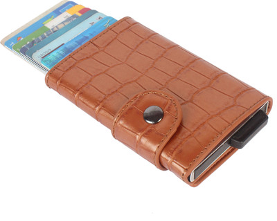 Instabuyz 7 Card Holder(Set of 1, Brown)