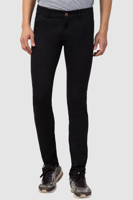 WHATON Slim Men Black Jeans